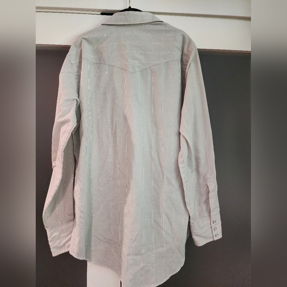 Vtg 90s Wrangler Cowboy Cut Longsleeve Button Up Shirt - Picture 3 of 11